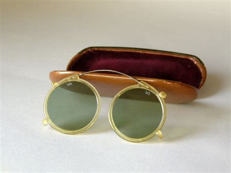 vintage round clip on sunglasses.